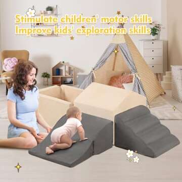 LOAOL Soft Foam Climbing Blocks for Toddlers - Fun Playset