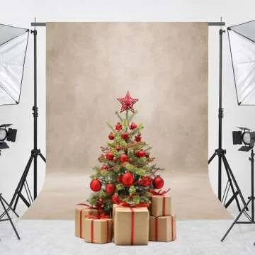 Haboke Abstract Professional Photography Backdrop for Portrait Photo Props Booth Background Photoshoot Studio with Ployester Fabric Roller Pocket on Top (8x10ft,Beige)
