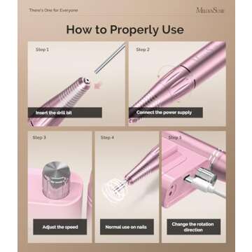 MelodySusie 30000 RPM Nail Drill for Home & Salon Use