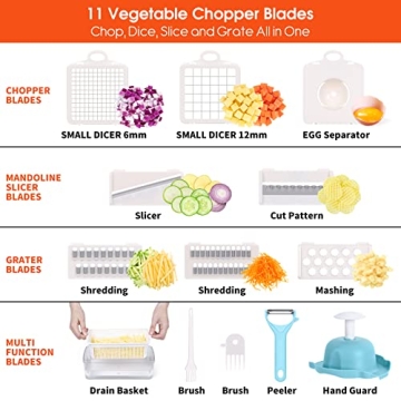 Pro 14 in 1 Vegetable Chopper with 8 Blades