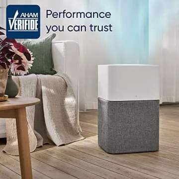 BLUEAIR Air Purifier Large Room, Air Cleaner for Dust Pet Dander Smoke Mold Pollen Bacteria Virus Allergen, Odor Removal, for Home Bedroom Living Room, Washable Pre Filter, HEPASilent, Blue 211+ Auto