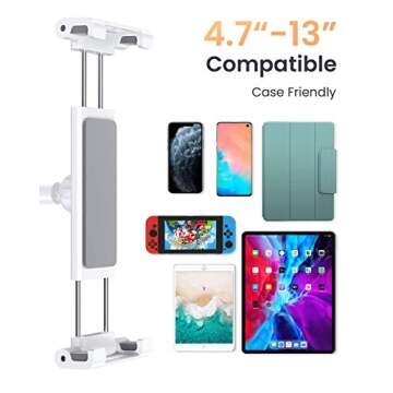 LISEN Tablet Stand Tablet Holder, Adjustable iPad Stands for Desk, Stand for iPad Thick Case Friendly iPad Stand Holder Compatible with(4.7-13") Tablets, Phones