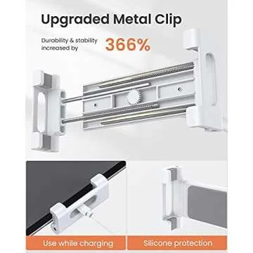 LISEN Tablet Stand Tablet Holder, Adjustable iPad Stands for Desk, Stand for iPad Thick Case Friendly iPad Stand Holder Compatible with(4.7-13") Tablets, Phones