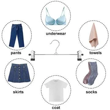 NORTHERN BROTHERS 50Pack Pants and Skirt Hangers with Clips