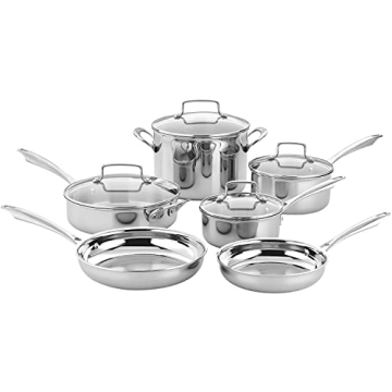 Cuisinart Classic 10-Piece Cookware Set - Stainless Steel