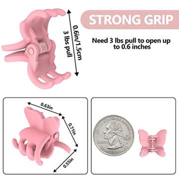 ADRIONE Butterfly Hair Clips 100 Pack for Girls