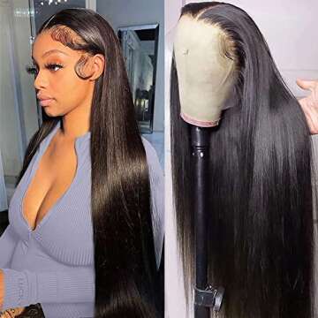 Hermosa 13x4 HD Transparent Lace Front Wigs Human Hair Pre Plucked with Baby Hair 180 Density Brazil...