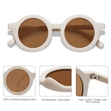 SOJOS UV400 Round Sunglasses for Kids - Toddler Proof Style