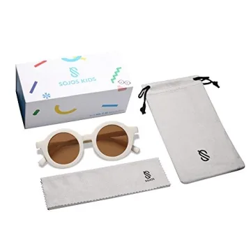 SOJOS UV400 Round Sunglasses for Kids - Toddler Proof Style