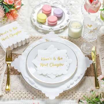 Crtiin 100 Pack Here's to the Next Chapter Napkins 2-ply Good Luck Congratulations Napkins for Graduation Coworker Leaving Retirement Party New Job Congratulation Goodbye Party Supplies, 5 x 5 Inch