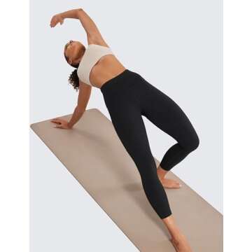CRZ YOGA Butterluxe High Waisted Capris Workout Leggings for Women 23'' - Lounge Buttery Soft Yoga Pants Black Large
