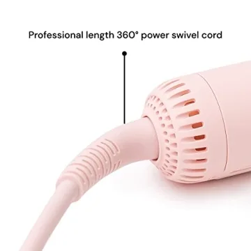 L'ANGE HAIR Le Duo Grande 360° Airflow Styler | 2-in-1 Curling Wand & Titanium Flat Iron Professional Hair Straightener and Curler with Cooling Air Vents to Lock in Style | Adjustable Temp (Blush)