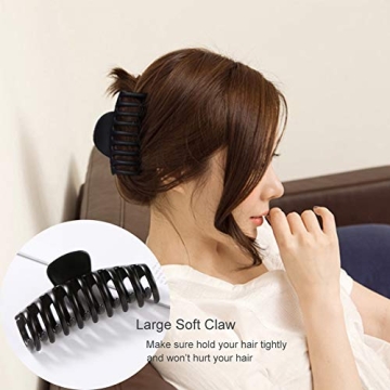 Strong Hold Hair Claw Clips for Thick Hair - 4pcs