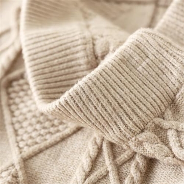 Stylish SANGTREE Women's High Waist Cable Knit Midi Skirt