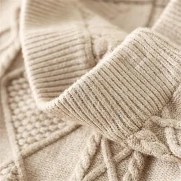 Stylish SANGTREE Women's High Waist Cable Knit Midi Skirt