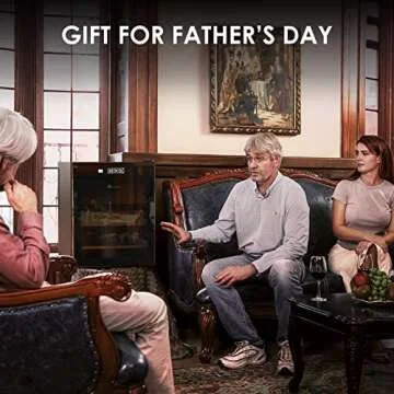 KingChii 48L Electric Cigar Humidors, Temperature Control Cabinet with Spanish Cedar Wood Shelves & Drawer Hygrometer Gifts for Men (350 Counts Capacity)