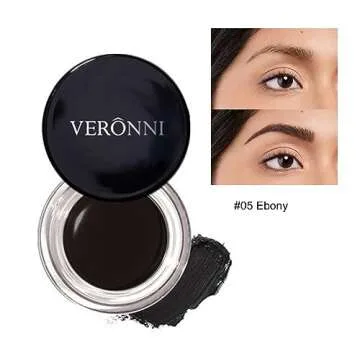 VERONNI Eyebrow Cream,Brow Color Long Lasting Waterproof Eyebrow Pomade Gel,Eyebrows Enhancers Soft ...