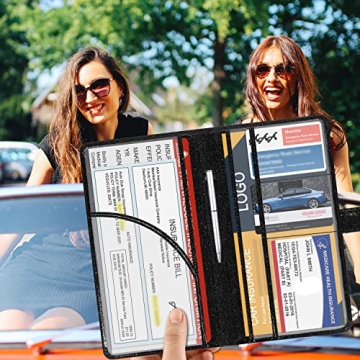 DMLuna Car Registration Insurance Holder - Stylish Organizer