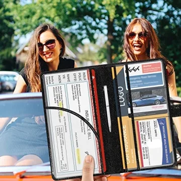 DMLuna Car Registration Insurance Holder - Stylish Organizer