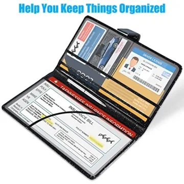 DMLuna Car Registration Insurance Holder - Stylish Organizer