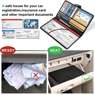 DMLuna Car Registration Insurance Holder - Stylish Organizer