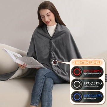 KSFJZF Heated Blanket - Cozy, Portable, & Battery Operated