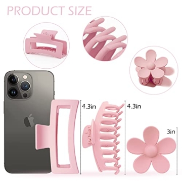 Large Hair Claw Clips - 12-Pack Strong Hold & Style