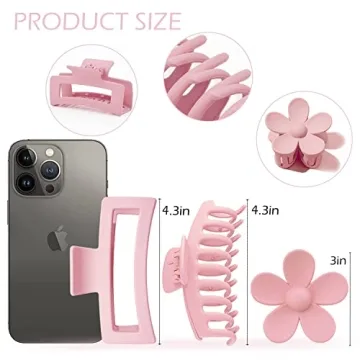 Large Hair Claw Clips - 12-Pack Strong Hold & Style