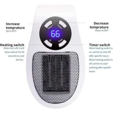 Compact 450W Electric Space Heater with Adjustable Thermostat