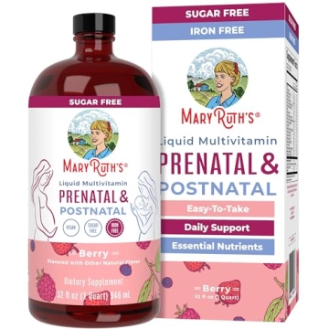 MaryRuth Organics Postnatal & Prenatal Vitamins for Women | Sugar Free | Womens Multivitamin for Pre...
