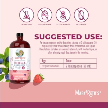 MaryRuth Organic Prenatal & Postnatal Vitamins - Sugar Free & Vegan