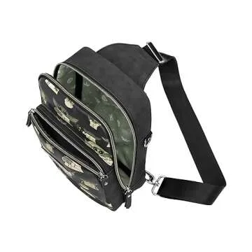 Petunia Pickle Bottom Criss-Cross Sling Bag for Women & Men, Adjustable Strap for Custom-Fit, Spacious Main Pocket, Lightweight, Stylish & Practical for Everyday Use (Disney Star Wars, The Child)