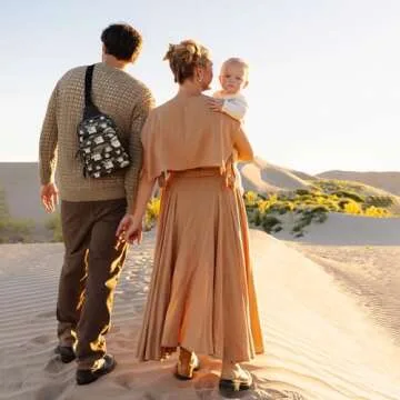 Petunia Pickle Bottom Criss-Cross Sling Bag for Women & Men, Adjustable Strap for Custom-Fit, Spacious Main Pocket, Lightweight, Stylish & Practical for Everyday Use (Disney Star Wars, The Child)