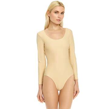 Leveret Women's Leotard Basic Long Sleeve Ballet Dance Leotard - Comfort and Style in Any Color