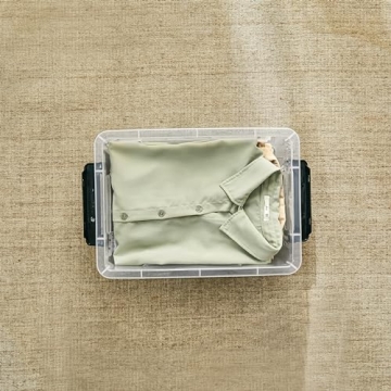 Cetomo 16Qt Plastic Storage Bins - Stackable & Clear