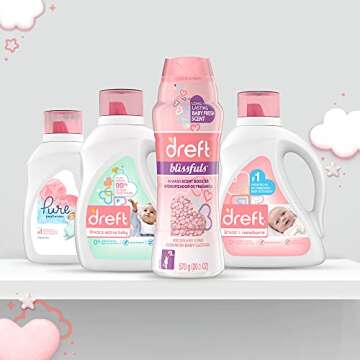 Dreft Blissfuls Laundry Scent Booster Beads for Washer, Baby Fresh Scent, 26.5 oz