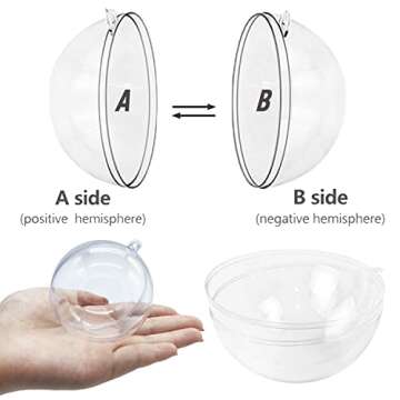 Clear Fillable Christmas Ornaments - 48 Pack