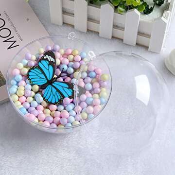 Clear Fillable Christmas Ornaments - 48 Pack