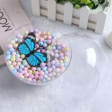 Clear Fillable Christmas Ornaments - 48 Pack