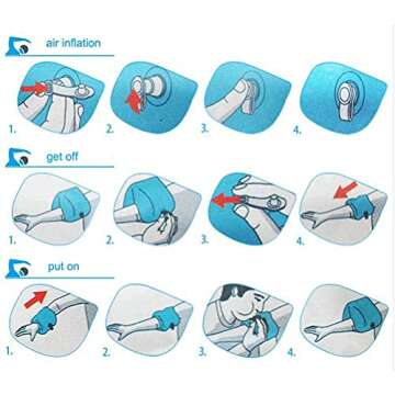 2 Pack Inflatable Arm Swimming Floats Bands Floatation Water Wings Swimming Arm Ring Floatie for Children and Adults (Blue&Orange)