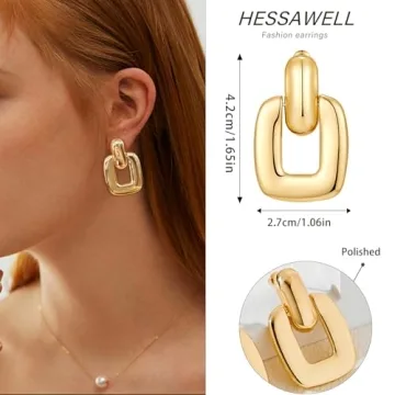 Chic Gold Drop Earrings for Women – Stylish and Hypoallergenic
