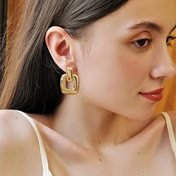 Chic Gold Drop Earrings for Women – Stylish and Hypoallergenic