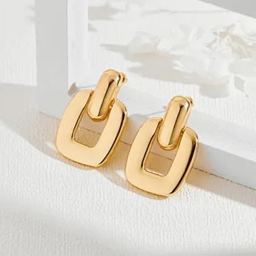 Chic Gold Drop Earrings for Women – Stylish and Hypoallergenic
