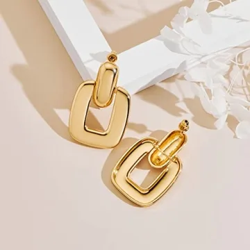 Chic Gold Drop Earrings for Women – Stylish and Hypoallergenic
