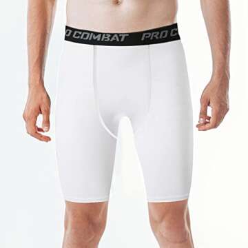 HYCOPROT Men’s Compression Shorts Spandex Sports Underwear Athletic Performance Baselayer Workout ...