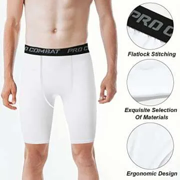 HYCOPROT Men’s Compression Shorts Spandex Sports Underwear Athletic Performance Baselayer Workout Running Active Tights