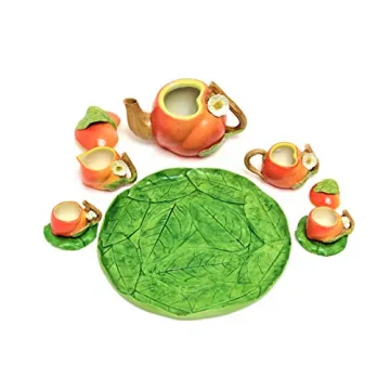 Unique Miniature Peach Fruit Tea Set for Home Decor