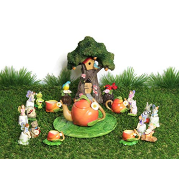 Unique Miniature Peach Fruit Tea Set for Home Decor