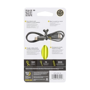 Nite Ize Original Gear Tie Reusable Rubber Twist Ties 3-Inch