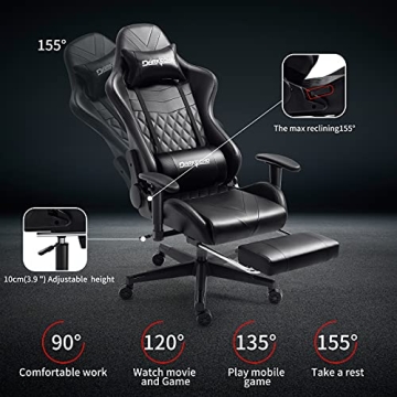 Affordable Darkecho Gaming and Office Chair with Footrest